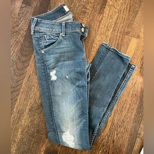 Hudson Collin Skinny Stretch Mid-rise Jeans - Size 25